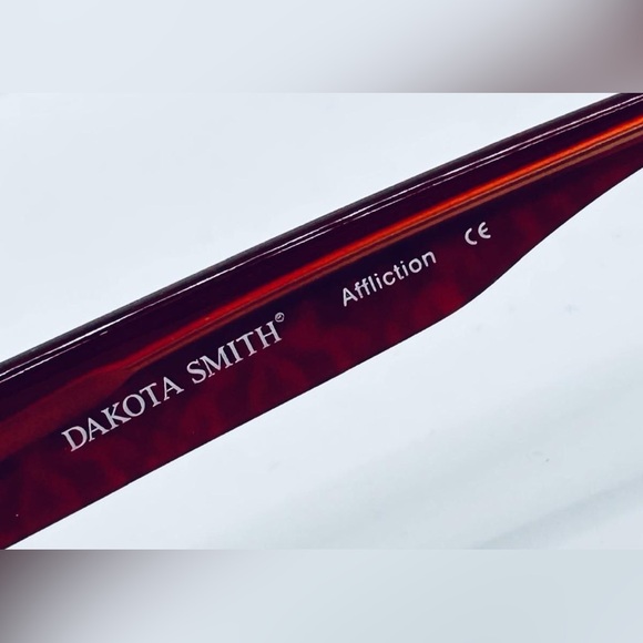 Vintage Dakota Smith Affliction Black Oval Half-Rim Sunglasses Frames Only - Picture 7 of 8